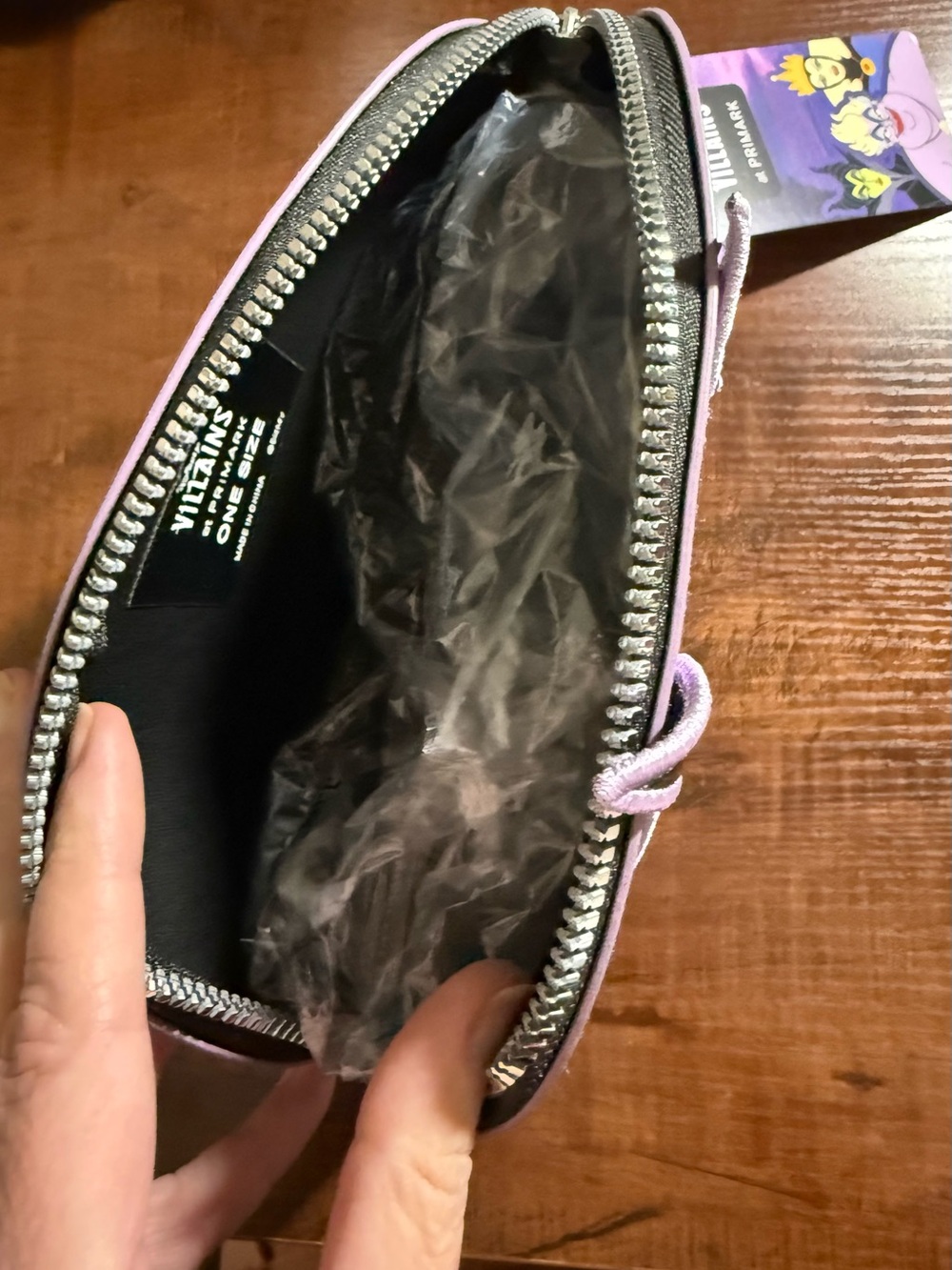 Primark x Disney Purple Maleficent Character Cosmetic Bag *NEW - Picture 9 of 9